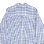 CHAPS Mens Blue Check Shirt M Classic Cotton Button Down Long Sleeve Casual