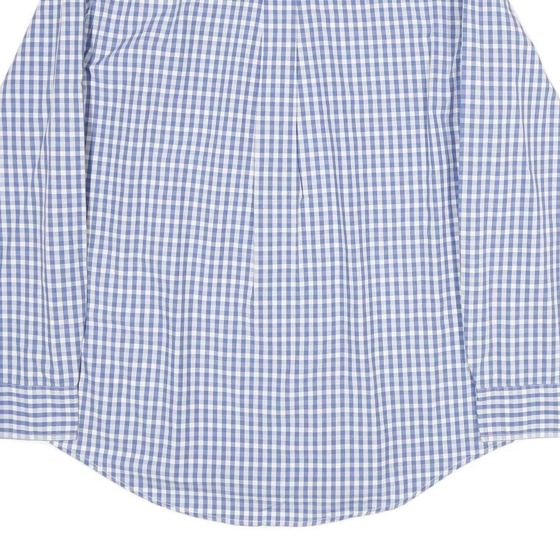 CHAPS Mens Blue Check Shirt M Classic Cotton Button Down Long Sleeve Casual