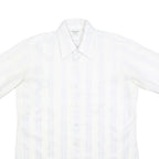 ARROW Mens White Polyester Blend Shirt Kent M Classic Button Long Sleeve