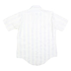 ARROW Mens White Polyester Blend Shirt Kent M Classic Button Long Sleeve