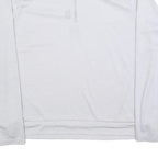 NIKE Womens White Long Sleeve T-Shirt Quarter Zip Athletic L Crew Neck