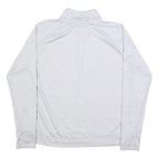 NIKE Womens White Long Sleeve T-Shirt Quarter Zip Athletic L Crew Neck