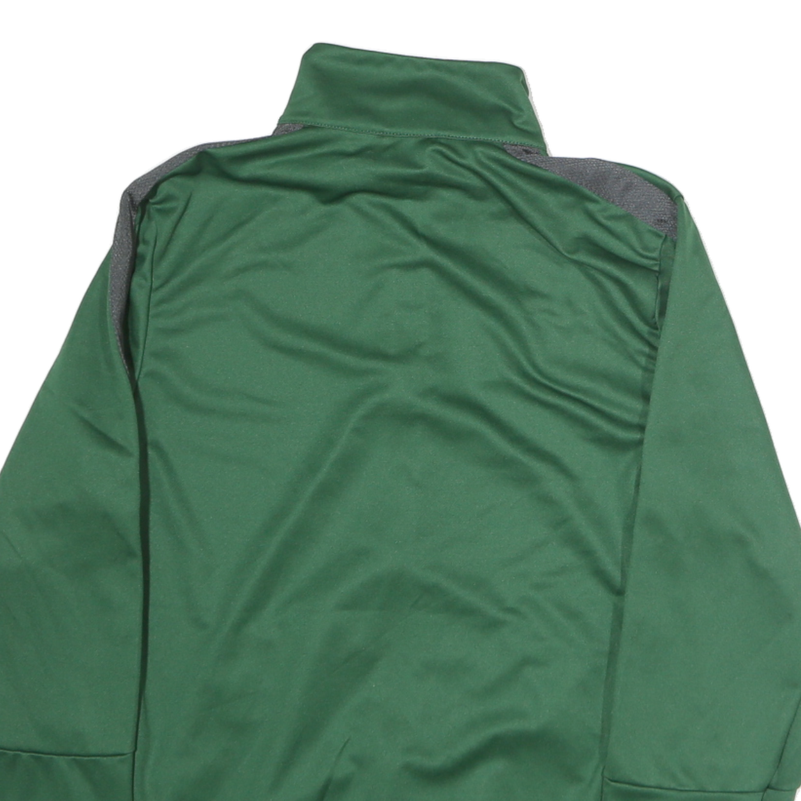 NIKE Mens Green & Grey Track Jacket S Polyester Zip Athletic Sportswear