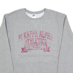 RUSSELL ATHLETIC Mens Grey Pi Kappa Alpha Athletics Crew Neck L Cotton Blend