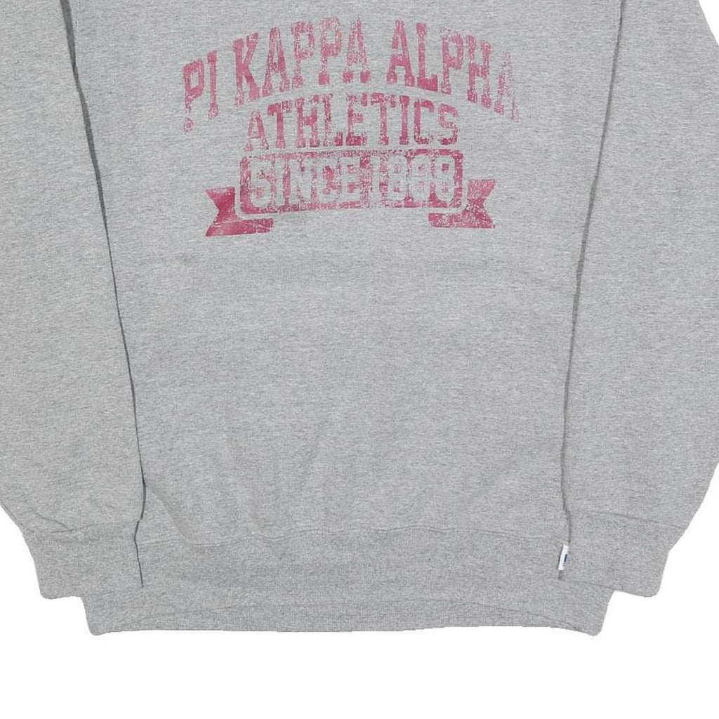 RUSSELL ATHLETIC Mens Grey Pi Kappa Alpha Athletics Crew Neck L Cotton Blend