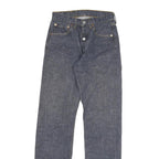 LEVI'S 501 Mens Jeans Blue Regular Straight Denim Dark W24 L30 Classic Button