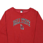 GENUINE Mens Red Ball State Crew Neck XL Cotton Blend Sweatshirt