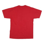 JERZEES Mens Red Graphic T-Shirt L Short Sleeve Crew Neck Air Jesus Flight Crew