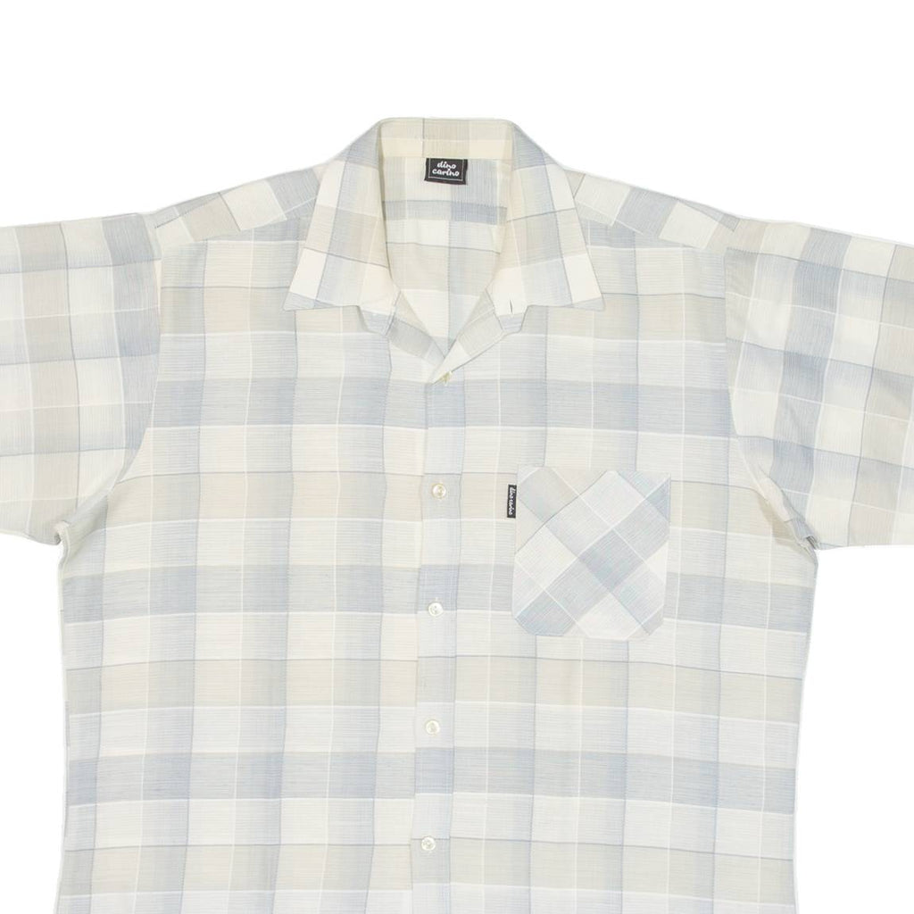 DINO CARINO Mens Shirt Blue Check L