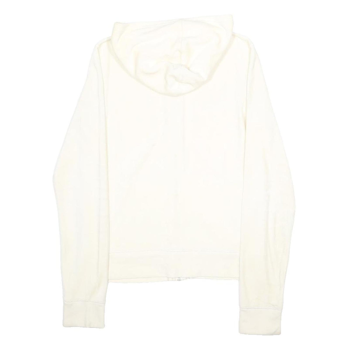 JUICY COUTURE Womens White Pullover Hoodie M Cotton Blend Casual Zip