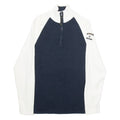 NAUTICA Mens Jumper Blue 1/4 Zip Tight Knit L