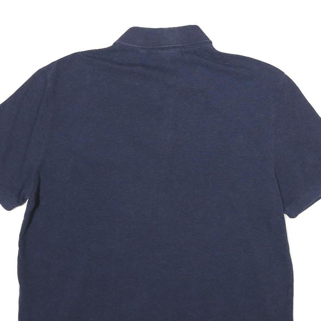 LACOSTE Mens Blue Short Sleeve Plain Polo Shirt L Classic Cotton Logo