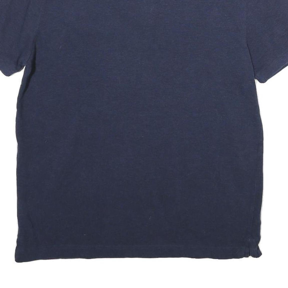 LACOSTE Mens Blue Short Sleeve Plain Polo Shirt L Classic Cotton Logo