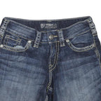 SILVER Womens Shorts Blue Denim S W28 Casual Classic Cotton Blend