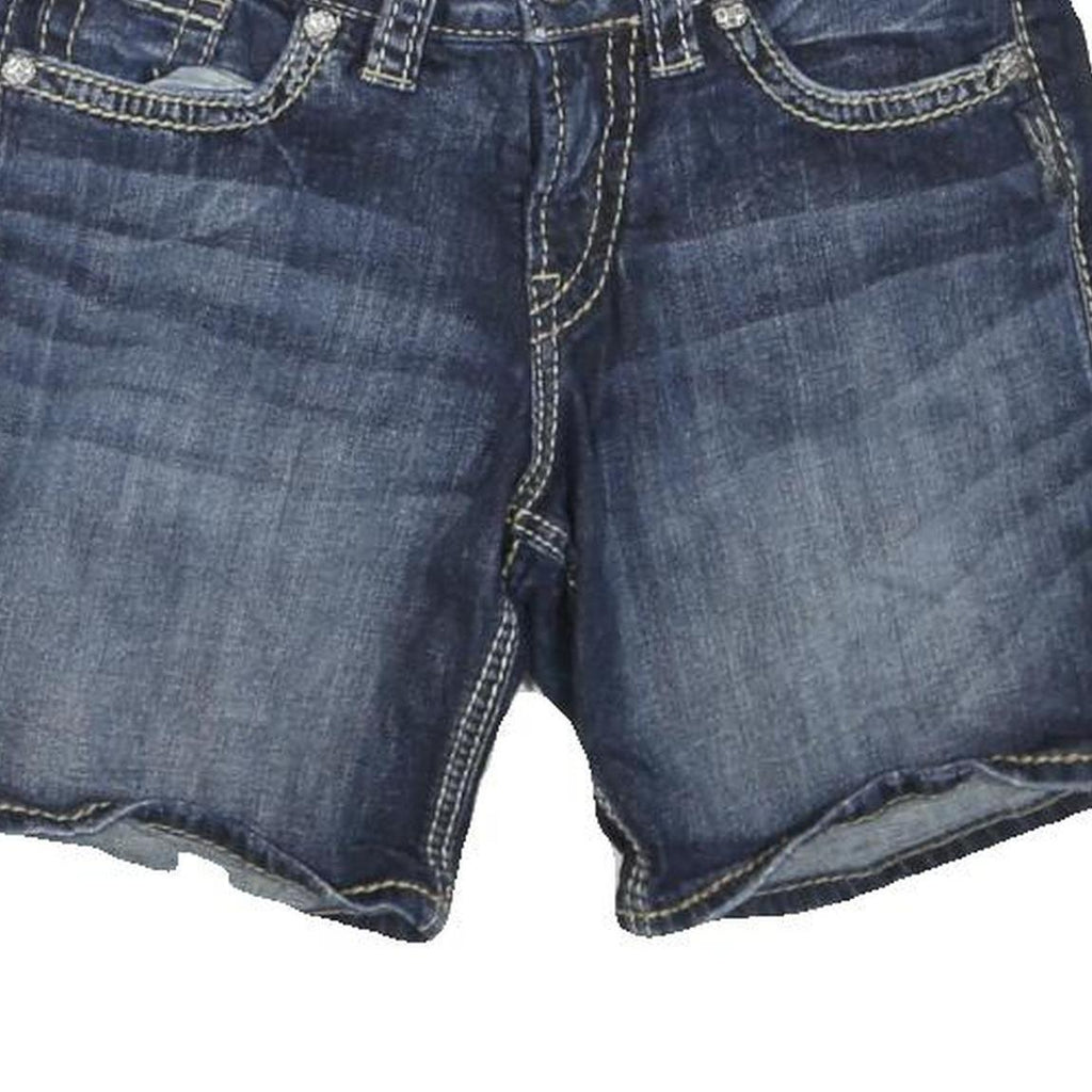 SILVER Womens Shorts Blue Denim S W28 Casual Classic Cotton Blend