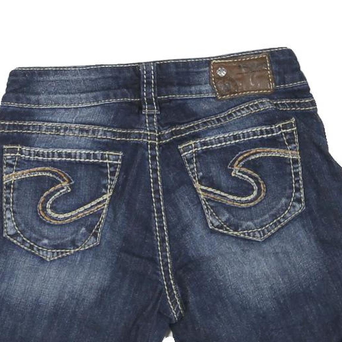 SILVER Womens Shorts Blue Denim S W28 Casual Classic Cotton Blend