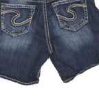 SILVER Womens Shorts Blue Denim S W28 Casual Classic Cotton Blend