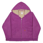 CARHARTT Fleece Lined Womens Purple Full Zip Hoodie XL Fleece Lined Workwear
