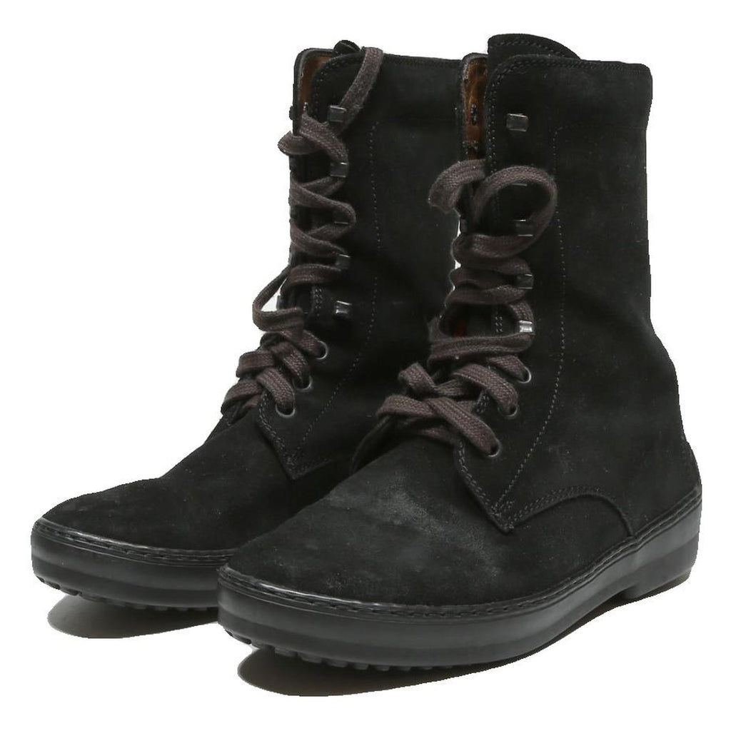 TODS Womens Lace-Up Boots Leather Black UK 4.5 Stylish Comfortable