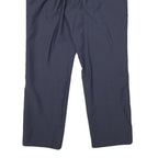 BOSS Mens Wool Navy Regular Fit Straight Leg Trousers W32 L27 Dress Pants