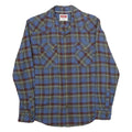 WRANGLER Mens Blue & Maroon Check Shirt S Long Sleeve Casual Cotton Shirt