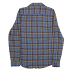 WRANGLER Mens Blue & Maroon Check Shirt S Long Sleeve Casual Cotton Shirt