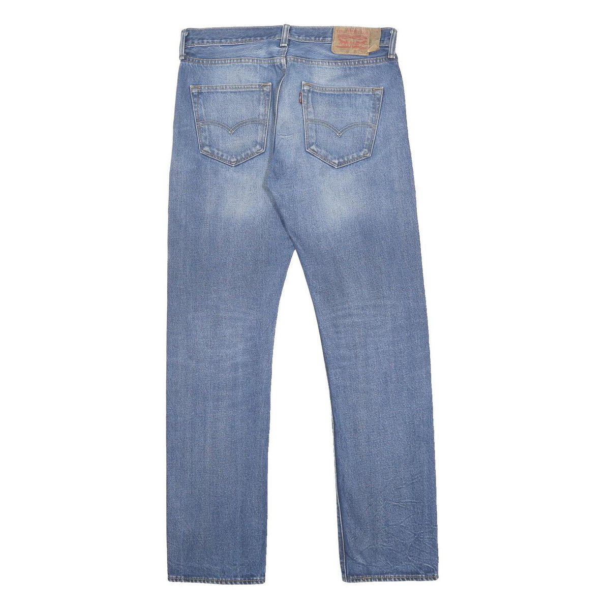 LEVI'S 501 Mens Blue Regular Straight Denim Cotton Medium W33 L34 Button Fly