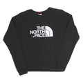 THE NORTH FACE Womens Black Sweatshirt Crew Neck XS Logo Print Casual Pullover