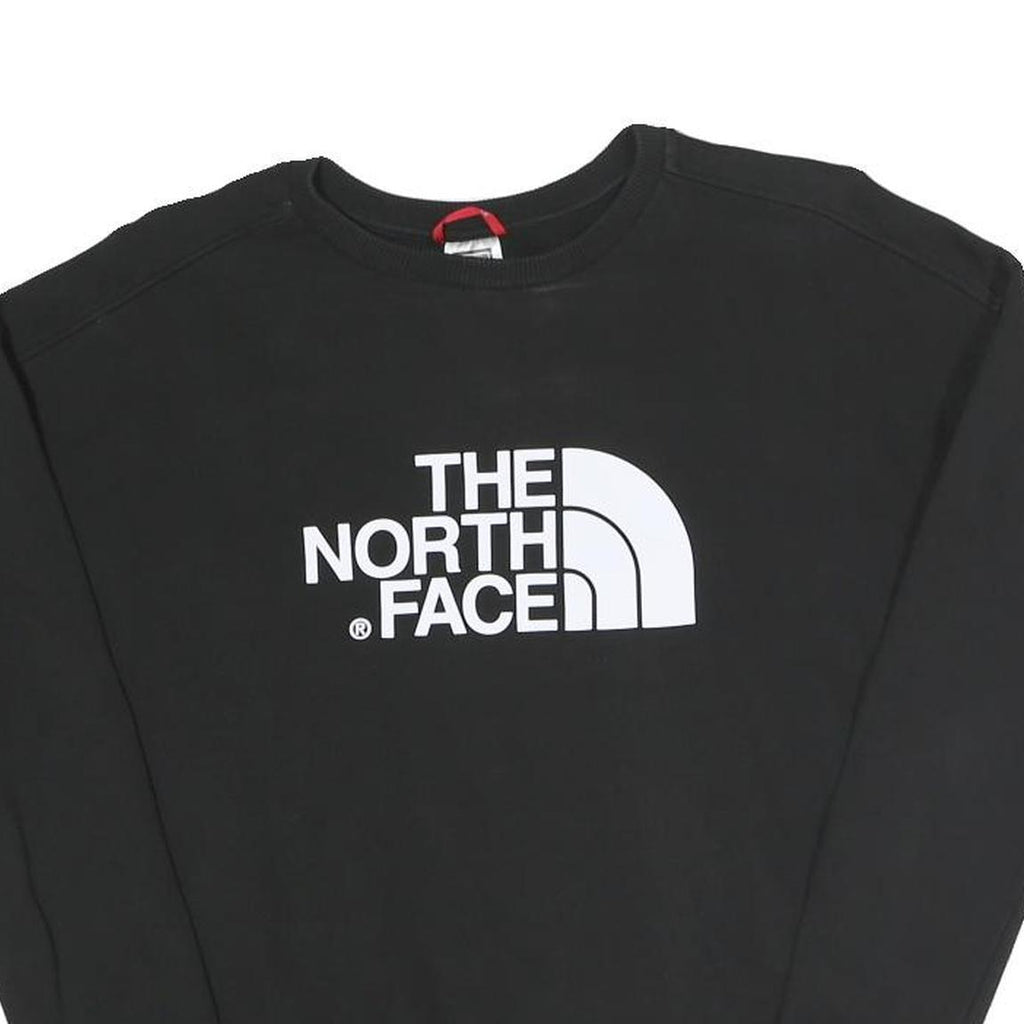 THE NORTH FACE Womens Black Sweatshirt Crew Neck XS Logo Print Casual Pullover