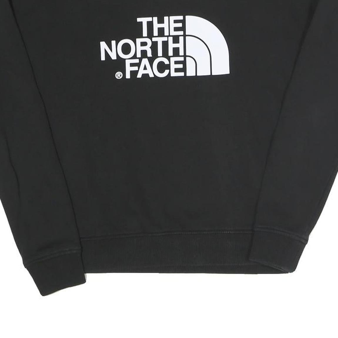THE NORTH FACE Womens Black Sweatshirt Crew Neck XS Logo Print Casual Pullover