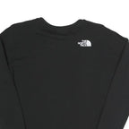 THE NORTH FACE Womens Black Sweatshirt Crew Neck XS Logo Print Casual Pullover