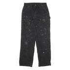 CARHARTT Mens Relaxed Black Denim Jeans W30 L31 Workwear Zip Closure