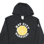 ADIDAS Mens Black Bay City Warriors Pullover Hoodie M Basketball Style