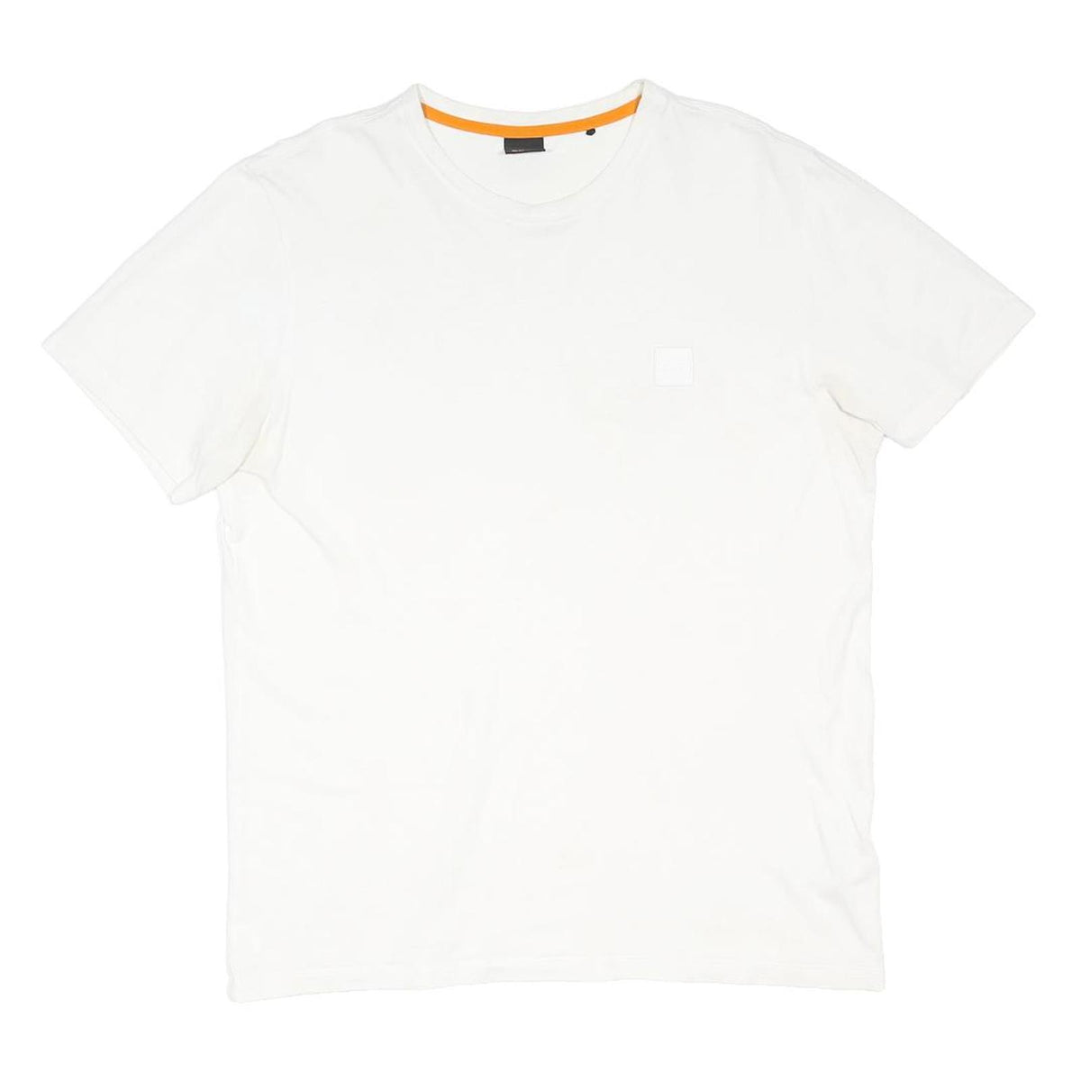 BOSS Mens White Classic T-Shirt M Short Sleeve Crew Neck Plain Cotton Blend