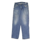DICKIES Mens Regular Fit Blue Denim Jeans W32 L32 Straight Cotton Blend Zip
