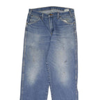 DICKIES Mens Regular Fit Blue Denim Jeans W32 L32 Straight Cotton Blend Zip