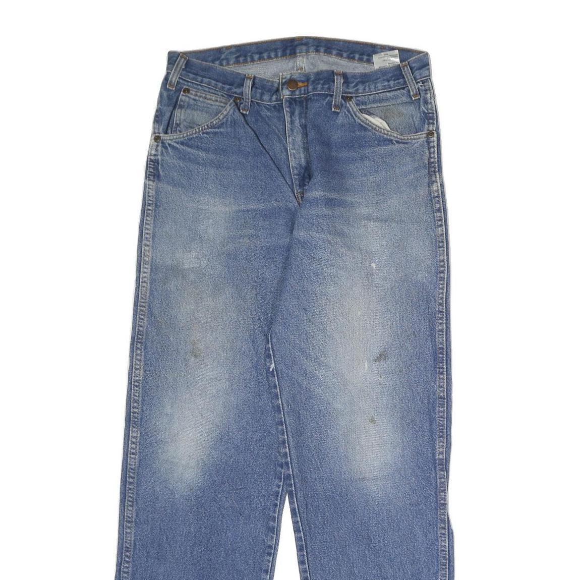 DICKIES Mens Regular Fit Blue Denim Jeans W32 L32 Straight Cotton Blend Zip