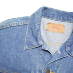 LEVI'S Mens Blue Denim Jacket M Cotton Blend Button Closure Classic Fit Casual