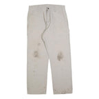 CARHARTT Mens Beige Cotton Blend Denim Regular Fit Straight Light W34 L32