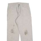 CARHARTT Mens Beige Cotton Blend Denim Regular Fit Straight Light W34 L32