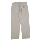 CARHARTT Mens Beige Cotton Blend Denim Regular Fit Straight Light W34 L32
