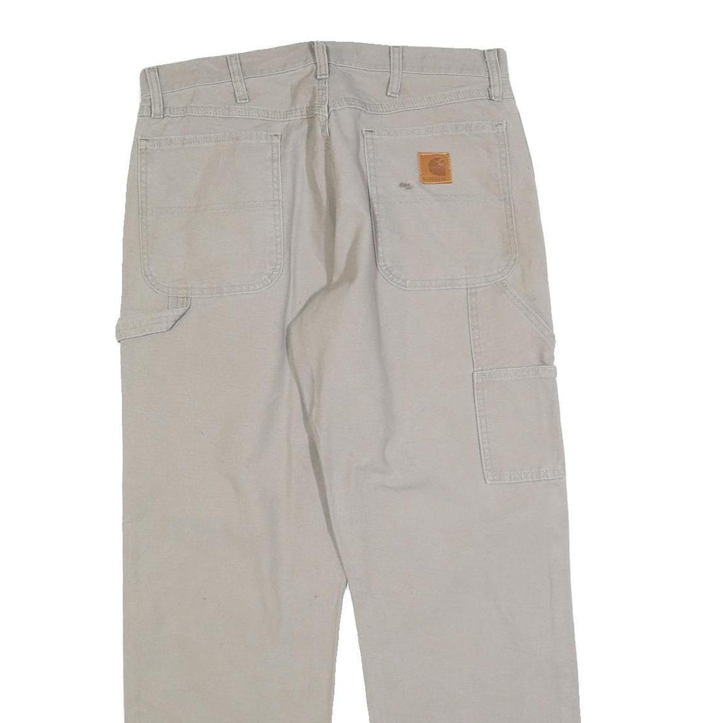 CARHARTT Mens Beige Cotton Blend Denim Regular Fit Straight Light W34 L32
