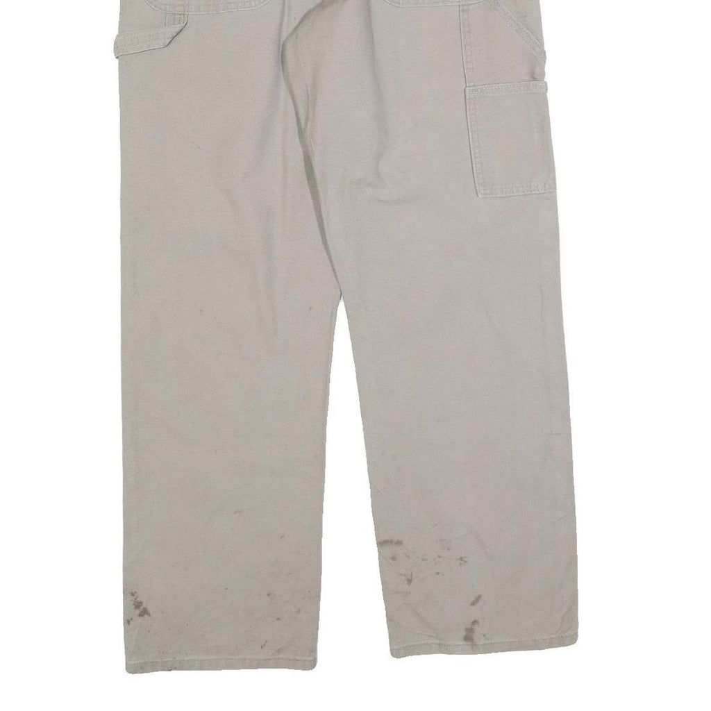 CARHARTT Mens Beige Cotton Blend Denim Regular Fit Straight Light W34 L32