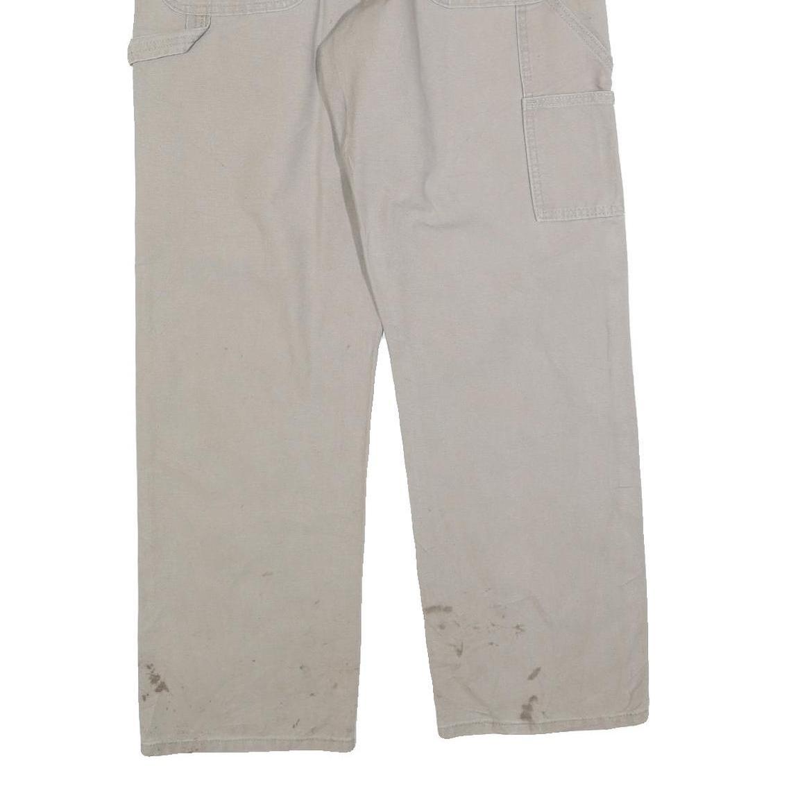 CARHARTT Mens Beige Cotton Blend Denim Regular Fit Straight Light W34 L32