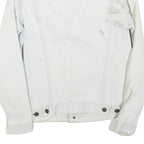 LEVI'S Mens White Cotton Blend Denim Jacket S Button Closure Classic Fit