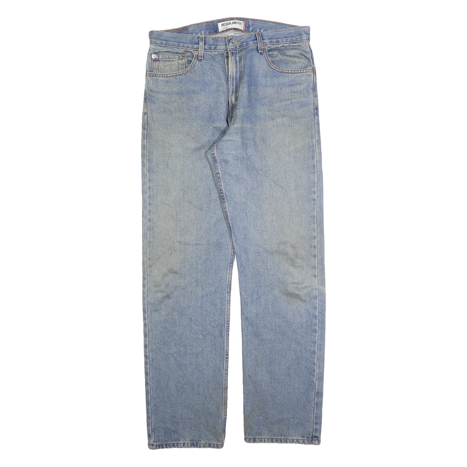 LEVI'S 505 Mens Jeans Blue Regular Regular Fit Denim Light W34 L34 Classic Zip