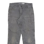 CARHARTT Mens Cotton Blend Grey Relaxed Fit Workwear Trousers W32 L27 Durable