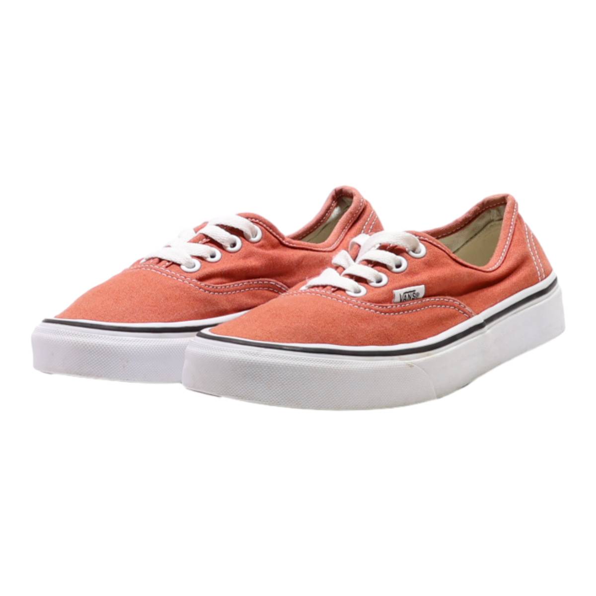 VANS Low Top Trainers Red Canvas Womens UK 4.5
