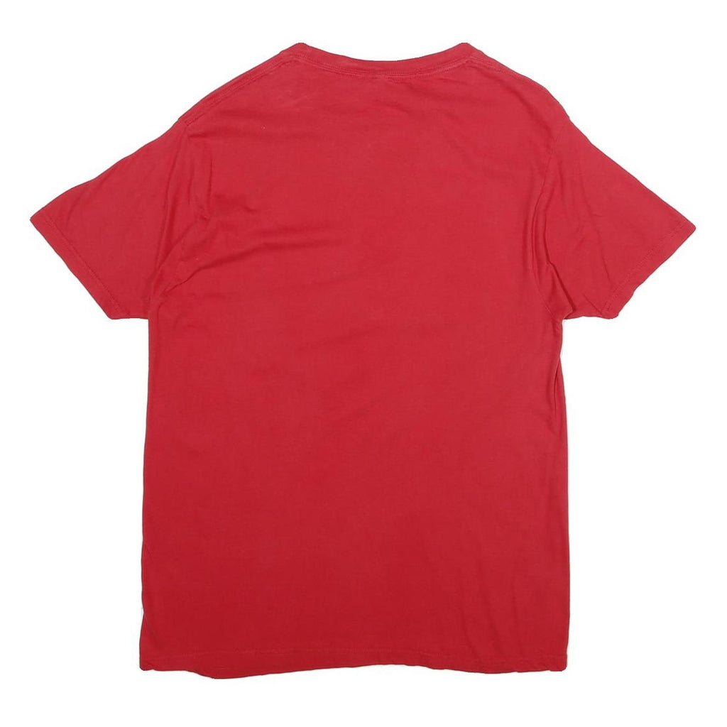 NHL Mens Red Calgary Flames Graphic T-Shirt M Short Sleeve Crew Neck Cotton