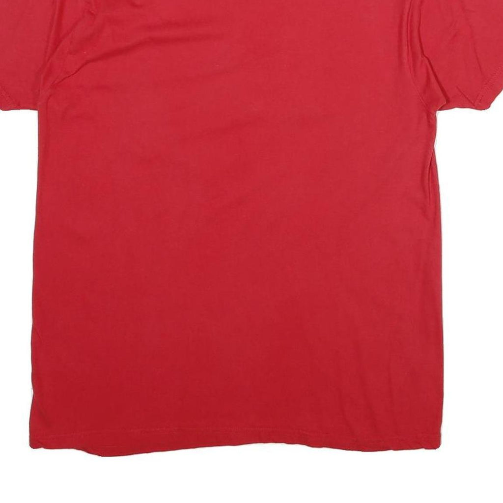 NHL Mens Red Calgary Flames Graphic T-Shirt M Short Sleeve Crew Neck Cotton